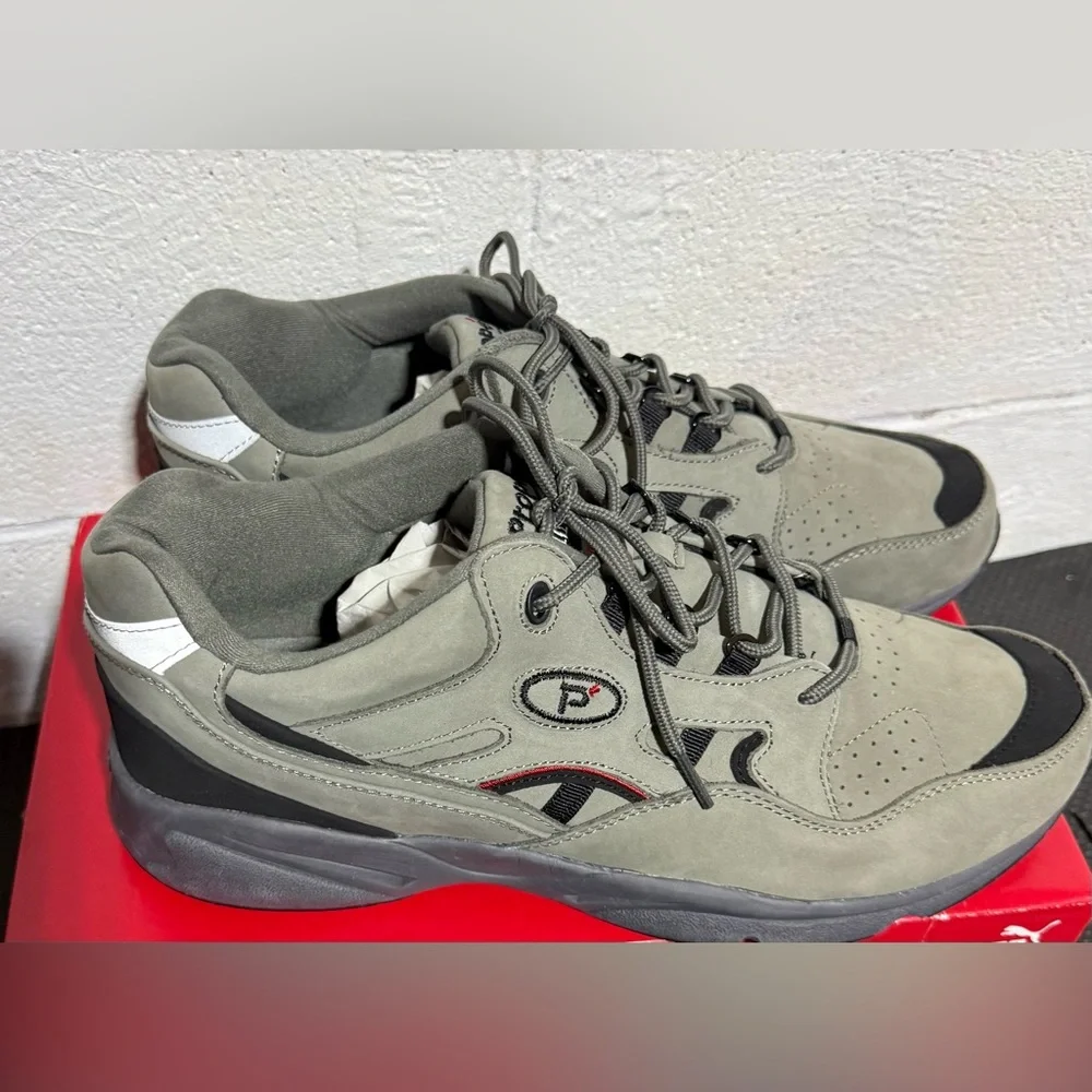 Propet Preferred Stability Walker Grey Nubuck Men's Shoes extra wide sneakers